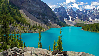 Lake Louise frozen ice lake, Jooinn HD wallpaper