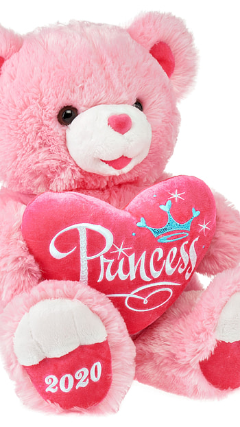 Pink Teddy Bear, Princess HD phone wallpaper