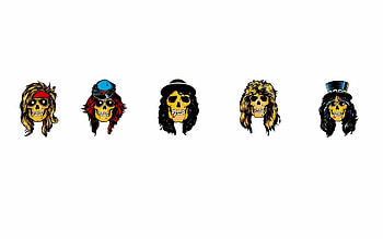 Guns Roses Heavy Metal Hard Rock Bands Groups Album Cover Logo Skulls Slash Axel Rose For HD wallpaper
