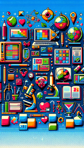 Colorful Educational Icons , technology, colorful HD phone wallpaper