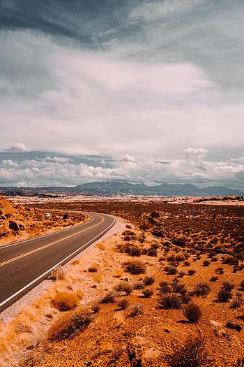 Nature, Mountains, Bush, Road, Markup, Prairie, Dahl, Distance HD phone wallpaper