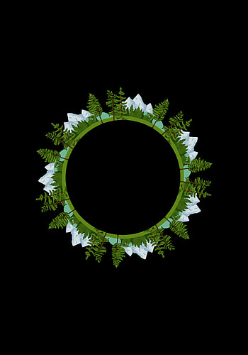 Nature, Mountains, Vector, Rotation, Circle HD phone wallpaper