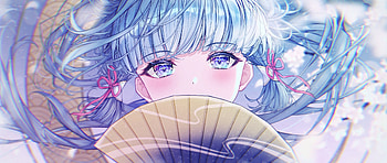 Anime girl, beautiful blue eyes, Genesis Impact, art HD wallpaper