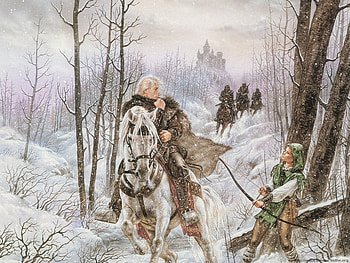Snow, Warrior, Fantasy HD wallpaper