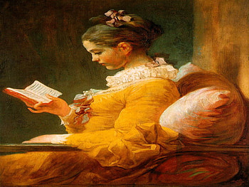 painting, fragonard, reading, lonely, woman HD wallpaper
