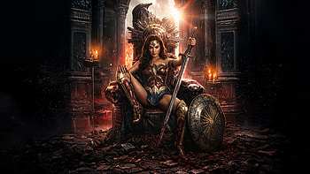 Wonder Woman Divine Justice Unleashed, wonder-woman, superheroes, artwork, art, digital-art HD wallpaper