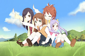 nyan passe (non non biyori), hotaru, pretty girls, cute girls, komari, renge, long hair, non non biyori, natsumi HD wallpaper