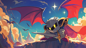 Meta Knight - Epic Sky Battle Theme, Meta Knight HD wallpaper