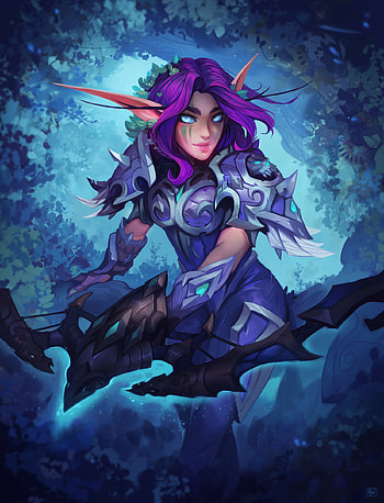 Night elf warriors, World of Warcraft, Fantasy art, Gaming wonder HD phone wallpaper