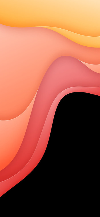 Waves, orange, magenta HD phone wallpaper