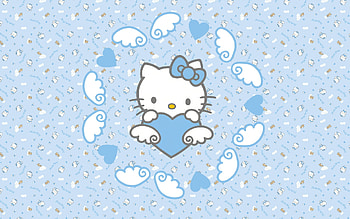 Sanrio Hello Kitty Heart, Anime, Hello Kitty, sanrio, blue anime HD wallpaper