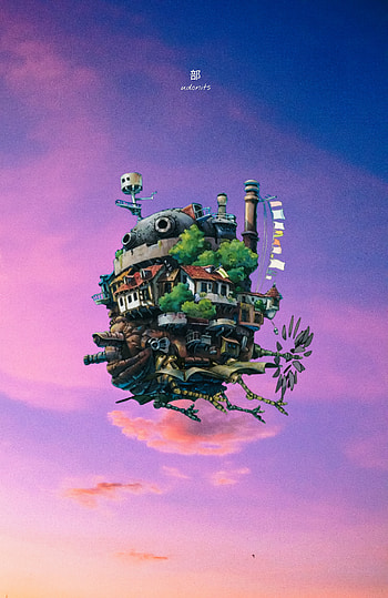 Howl's moving castle, atmosphere, cloud HD phone wallpaper