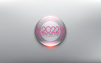 Happy New Year 2022, , pink 3d elements, 2022 New Year, 2022 infographics background, 2022 concepts, 2022 metal background HD wallpaper