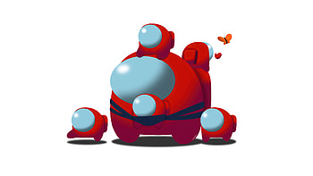 Among Us Character, video game, Among Us HD wallpaper