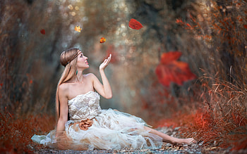 Autumn Fairy, fairy, women, model, Autumn HD wallpaper