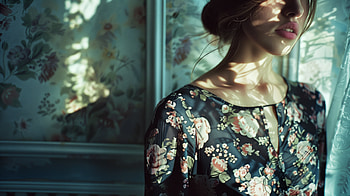 Elegant Floral Dress, dress, floral dress, fashion, portrait, floral HD wallpaper