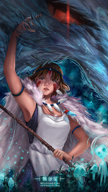 Princess Mononoke, Cartoon, Princess Mononoke Cartoon HD phone wallpaper