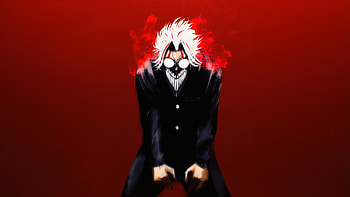 Okarun Dandadan, okarun-dandadan, anime, artwork, art, digital-art, red, artist HD wallpaper