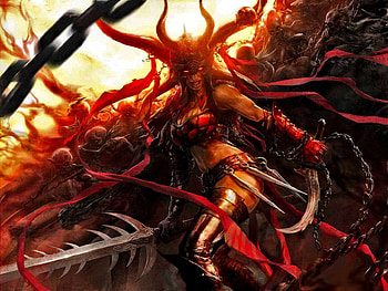 Exava the BloodWitch, magic, fantasy, women, dark, death, witch HD wallpaper