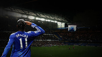 Drogba , backgrounds, Football greatness, Striker's glory HD wallpaper