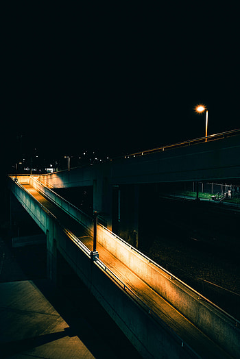 Night, Dark, Bridge, Lamp, Lantern HD phone wallpaper