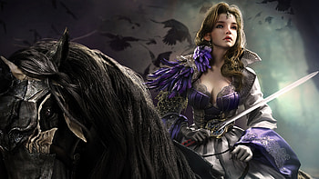 Warrior Queen On Horse , warrior, queen, artist, artwork, digital-art, artstation HD wallpaper