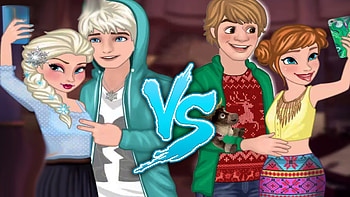 Frozen Couples Selfie Battle - Elsa & Jack Frost VS Anna & Kristoff - Dress Up Games For Kids - YouTube HD wallpaper