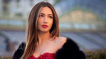 Julia Red Dress , red-dress, girls, model HD wallpaper