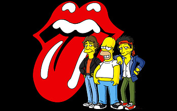 Rolling Stones, Homer (The Simpsons) HD wallpaper