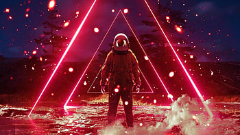 Vaporwave Synthwave Virtualreality Retrowave Astronaut HD wallpaper