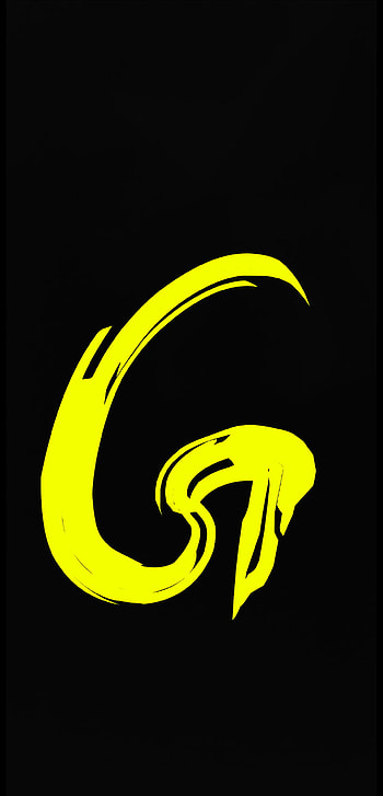G, Yellow colour, symbol, dark , Yellow, neon, design, drawing, letters, colours HD phone wallpaper