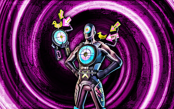 Hit Man, purple grunge background, Fortnite, vortex, Fortnite characters, Hit Man Skin, Fortnite Battle Royale, Hit Man Fortnite HD wallpaper