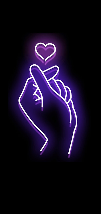 Lovely, finger, heart, hand HD phone wallpaper