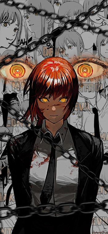 Makima’s Chainsaw Gaze: Intense Anime, Makima (Chainsaw Man), Anime, Chainsaw Man HD phone wallpaper
