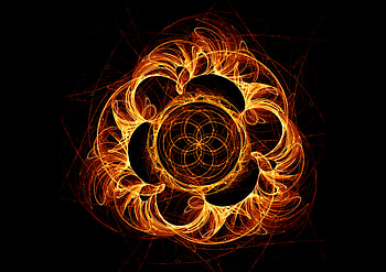 Abstract, Bright, Fractal, Confused, Intricate, Flaming, Swirling, Involute, Fiery HD wallpaper