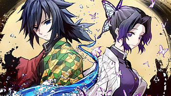 Shinobu Kochou Giyuu Tomioka Demon Slayer Kimetsu no Yaiba HD wallpaper