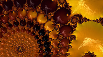 Fractal Art for your - Autumn Coral Forest, orange (Color), CGI, pattern, psychedelic, trippy, Abstract, fractal HD wallpaper