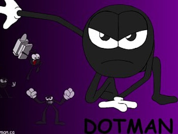 Dotman Strikes Again, unhappy, black, dotman HD wallpaper
