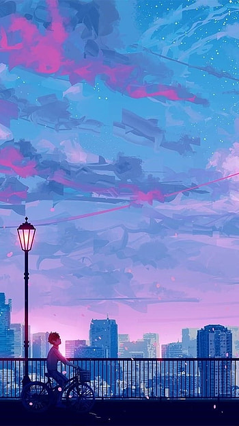 Aesthetic, Anime City HD phone wallpaper