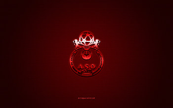 ASO Chlef, Algeria football club, red logo, red carbon fiber background, Ligue Professionnelle 1, football, Chlef, Algeria, ASO Chlef logo HD wallpaper