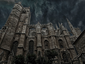 Gothic Architecture, Building sky, Ruins gothic, Cloud tree HD wallpaper