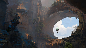 Epic Fantasy Cityscape – A Majestic Realm Unveiled, fantasy, city, fantasy city HD wallpaper