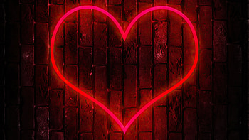 Heart On Tile Wall , heart, love HD wallpaper