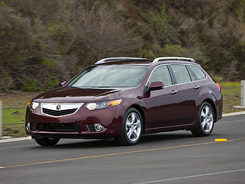 Auto, Trees, Acura, Cars, Road, Front View, Speed, Style, Akura, 2010, Burgundy, Vinous, Tsx HD wallpaper