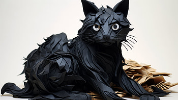 Black Cat - Artistic Background, Black Cat, Animal, cat HD wallpaper