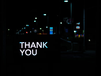 Words, Neon, Backlight, Illumination, Darkness, Inscription, Thank You HD wallpaper