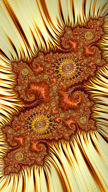 Fractal Art Trippy Psychedelic background for your smart, yellow, brown, psychedelic, trippy, Abstract, fractal HD phone wallpaper