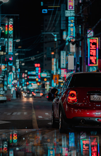 Cars, Lights, Car, Night City, Machine, Street HD phone wallpaper