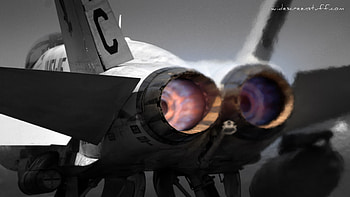 Afterburning another one, golden, rator, runway, contrail, gold, jet, f-14, air, sky HD wallpaper