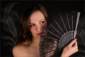 Fan, sexy, girl, model HD wallpaper